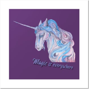 Magic is Everywhere Beautiful Unicorn Posters and Art